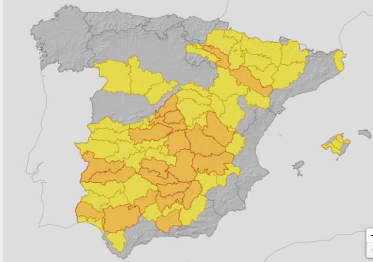 mapa de avisos ola de calor