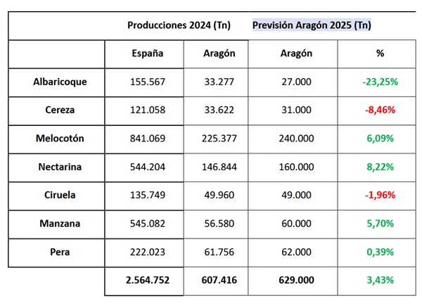 tabla fruta aragon 25